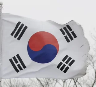 Bandeira da Coreia do Sul.