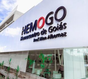Faixada do Hemocentro de Goiás.