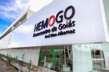 Faixada do Hemocentro de Goiás.