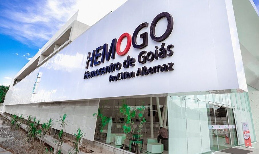 Faixada do Hemocentro de Goiás.